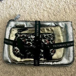 Victoria’s Secret shiny cosmetic bag. New!